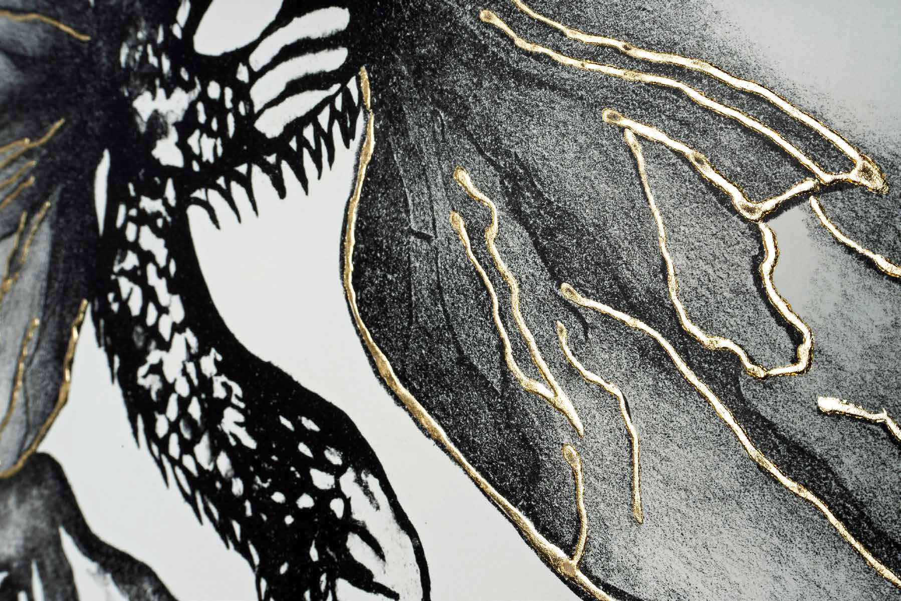 Cascabel de Árbol · detalle de la litografía