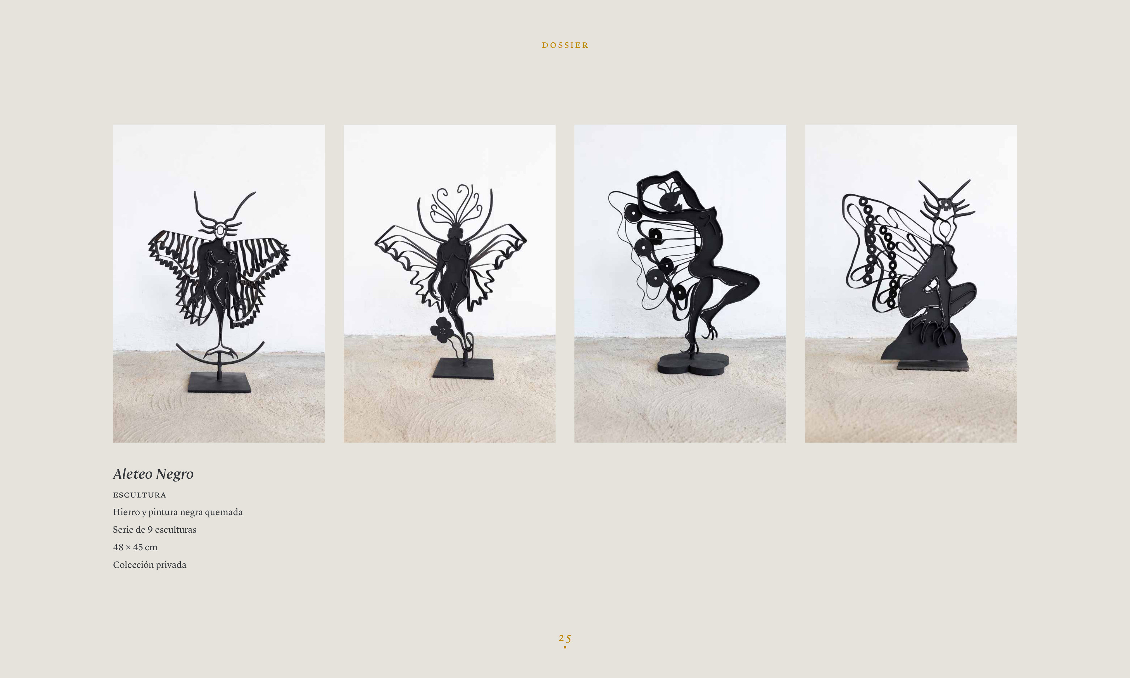 Serie 9 esculturas hierro